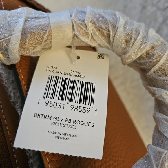 🎀Authentic Coach Rogue 20 With Braid. Pebble Leather/Brass/Burnished Amber✨️ - Picture 14 of 16